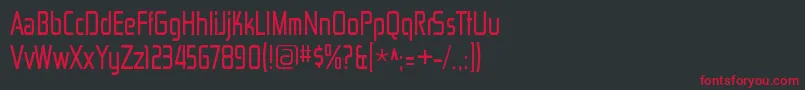 ZektoncdRegular Font – Red Fonts on Black Background