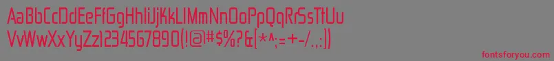 ZektoncdRegular Font – Red Fonts on Gray Background