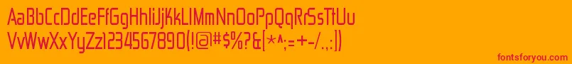 フォントZektoncdRegular – オレンジの背景に赤い文字