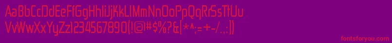ZektoncdRegular Font – Red Fonts on Purple Background