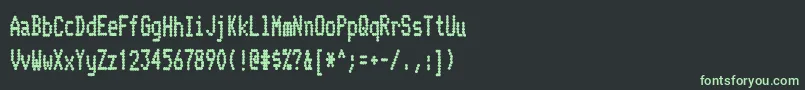 Fonte TelidoninkcdhvRegular – fontes verdes em um fundo preto