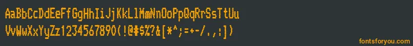 Fonte TelidoninkcdhvRegular – fontes laranjas em um fundo preto