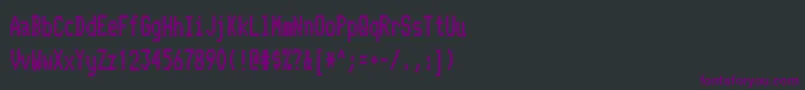 TelidoninkcdhvRegular-Schriftart – Violette Schriften auf schwarzem Hintergrund