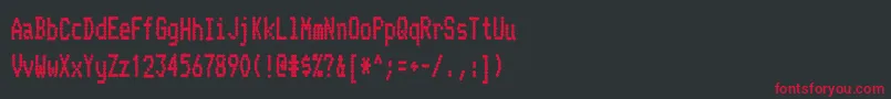 TelidoninkcdhvRegular-Schriftart – Rote Schriften auf schwarzem Hintergrund