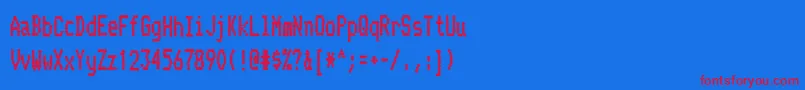 TelidoninkcdhvRegular Font – Red Fonts on Blue Background