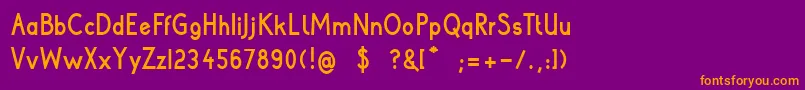 PoorWeekdaysBold Font – Orange Fonts on Purple Background