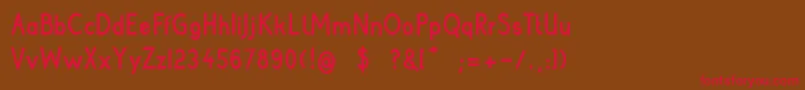 PoorWeekdaysBold Font – Red Fonts on Brown Background