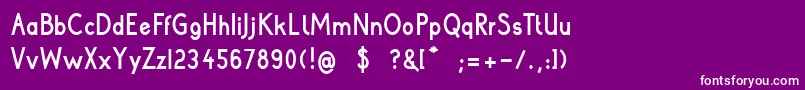 PoorWeekdaysBold Font – White Fonts on Purple Background