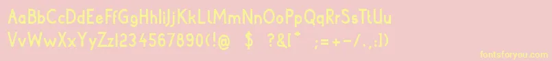 PoorWeekdaysBold Font – Yellow Fonts on Pink Background