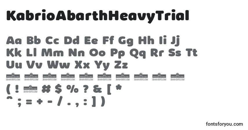 KabrioAbarthHeavyTrialフォント–アルファベット、数字、特殊文字