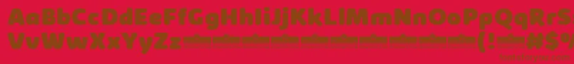 フォントKabrioAbarthHeavyTrial – 赤い背景に茶色の文字