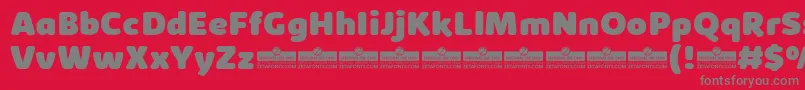 KabrioAbarthHeavyTrial Font – Gray Fonts on Red Background