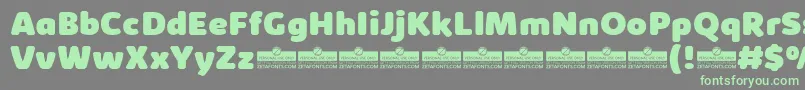 KabrioAbarthHeavyTrial Font – Green Fonts on Gray Background