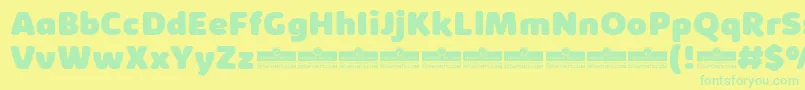 Więcej informacji o czcionce KabrioAbarthHeavyTrial Czcionka KabrioAbarthHeavyTrial – zielone czcionki na żółtym tle
