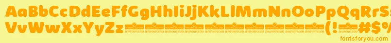 fuente KabrioAbarthHeavyTrial – Fuentes Naranjas Sobre Fondo Amarillo