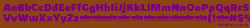 KabrioAbarthHeavyTrial Font – Purple Fonts on Brown Background