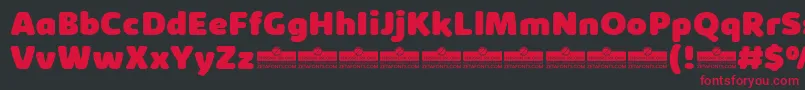 KabrioAbarthHeavyTrial Font – Red Fonts on Black Background