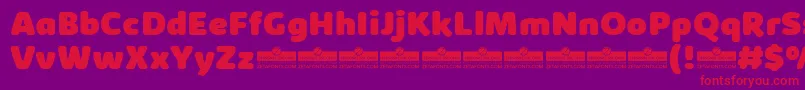 KabrioAbarthHeavyTrial Font – Red Fonts on Purple Background