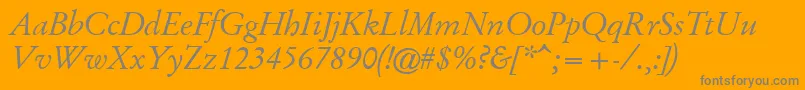 Garr46w-Schriftart – Graue Schriften auf orangefarbenem Hintergrund