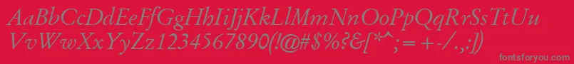 Garr46w Font – Gray Fonts on Red Background