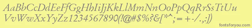 Garr46w Font – Gray Fonts on Yellow Background
