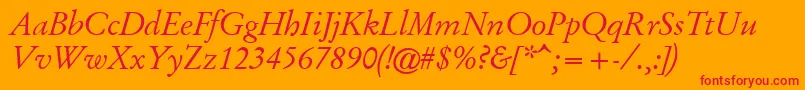 Garr46w Font – Red Fonts on Orange Background