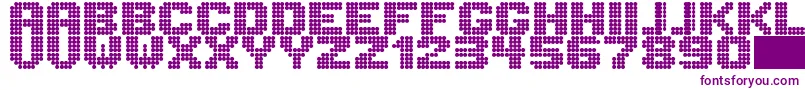 Lightdot8x8 Font – Purple Fonts on White Background