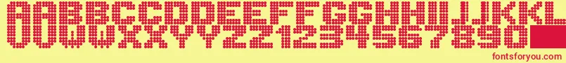 Lightdot8x8 Font – Red Fonts on Yellow Background