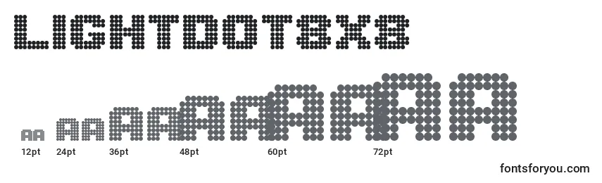 Lightdot8x8 Font Sizes