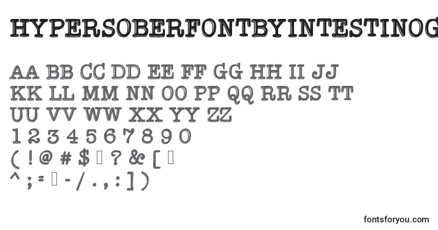 A fonte HypersoberFontByIntestinoGrueso – alfabeto, números, caracteres especiais