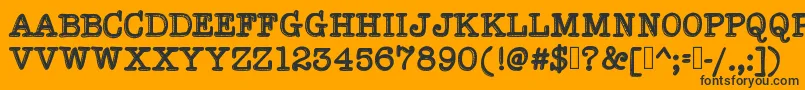 HypersoberFontByIntestinoGrueso Font – Black Fonts on Orange Background