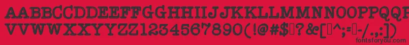 fuente HypersoberFontByIntestinoGrueso – Fuentes Negras Sobre Fondo Rojo