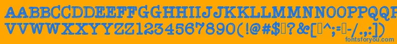 HypersoberFontByIntestinoGrueso Font – Blue Fonts on Orange Background