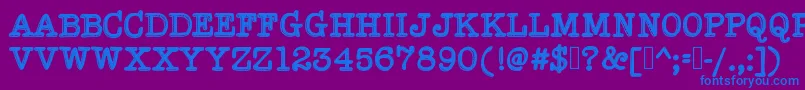 HypersoberFontByIntestinoGrueso Font – Blue Fonts on Purple Background