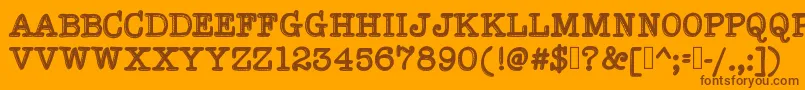 fuente HypersoberFontByIntestinoGrueso – Fuentes Marrones Sobre Fondo Naranja