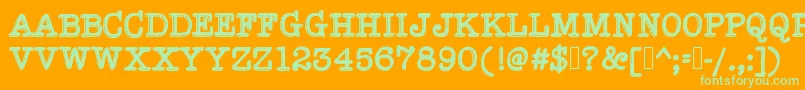 HypersoberFontByIntestinoGrueso Font – Green Fonts on Orange Background