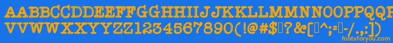 HypersoberFontByIntestinoGrueso Font – Orange Fonts on Blue Background
