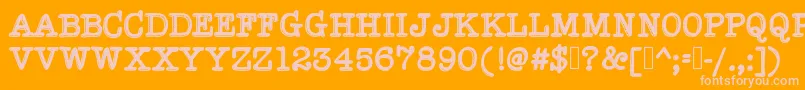 HypersoberFontByIntestinoGrueso Font – Pink Fonts on Orange Background