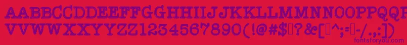 HypersoberFontByIntestinoGrueso Font – Purple Fonts on Red Background