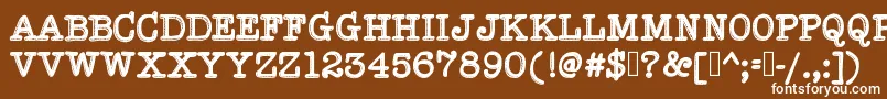 HypersoberFontByIntestinoGrueso Font – White Fonts on Brown Background
