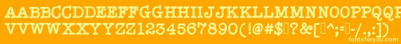 HypersoberFontByIntestinoGrueso Font – Yellow Fonts on Orange Background