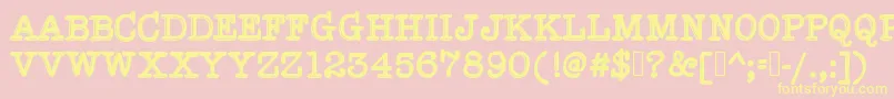 HypersoberFontByIntestinoGrueso Font – Yellow Fonts on Pink Background