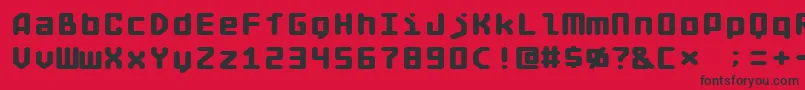 Addecrg Font – Black Fonts on Red Background