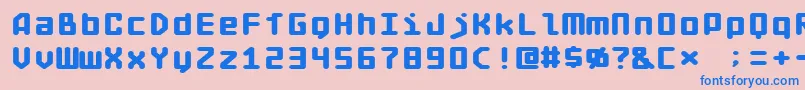 Addecrg Font – Blue Fonts on Pink Background
