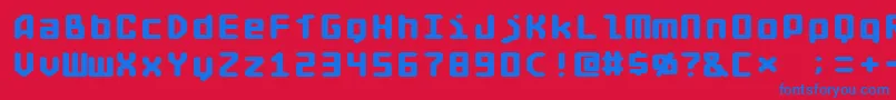 Addecrg Font – Blue Fonts on Red Background