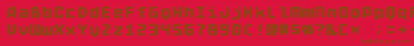 Addecrg Font – Brown Fonts on Red Background