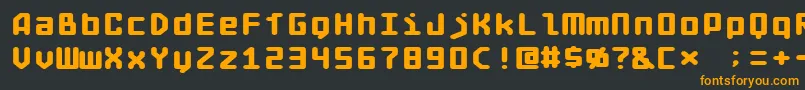 フォントAddecrg – 黒い背景にオレンジの文字