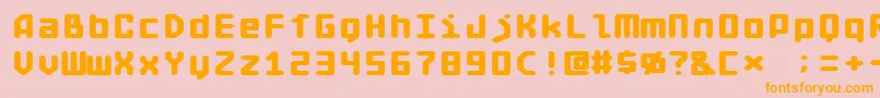 Addecrg Font – Orange Fonts on Pink Background