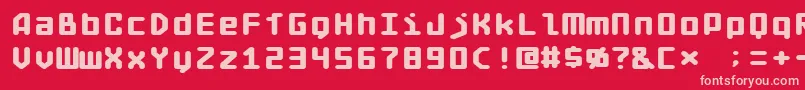 Addecrg Font – Pink Fonts on Red Background