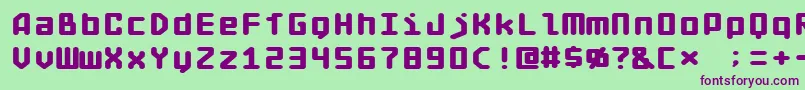 Addecrg Font – Purple Fonts on Green Background